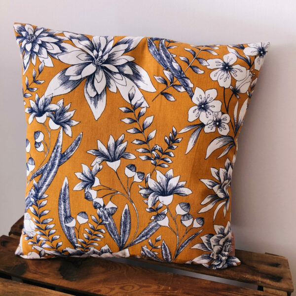 housse de coussin jaune