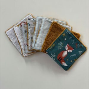 lingettes lavables en tissu