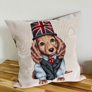 housse de coussin chien anglais