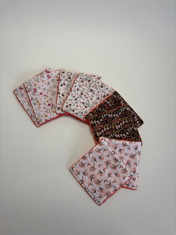 lingettes en coton et éponge bambou