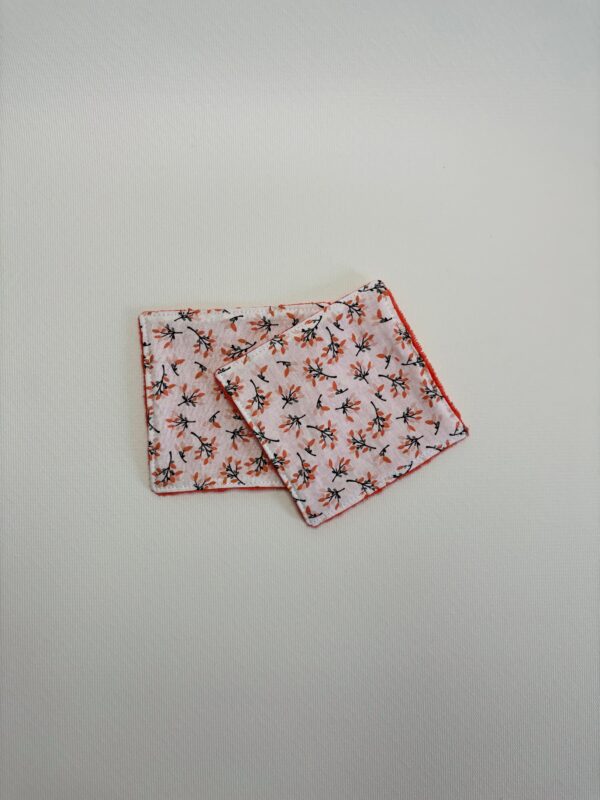 lingettes lavables en coton et éponge bambou