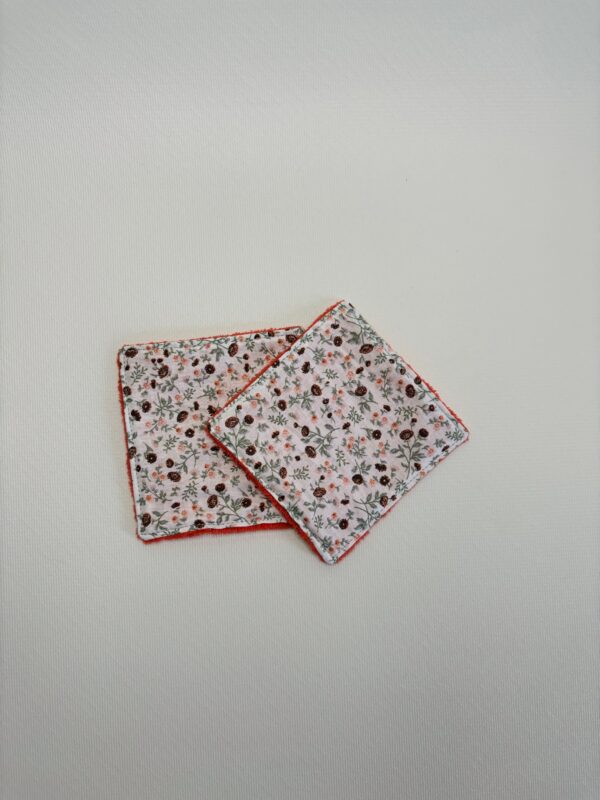 lingettes lavables en coton et éponge bambou