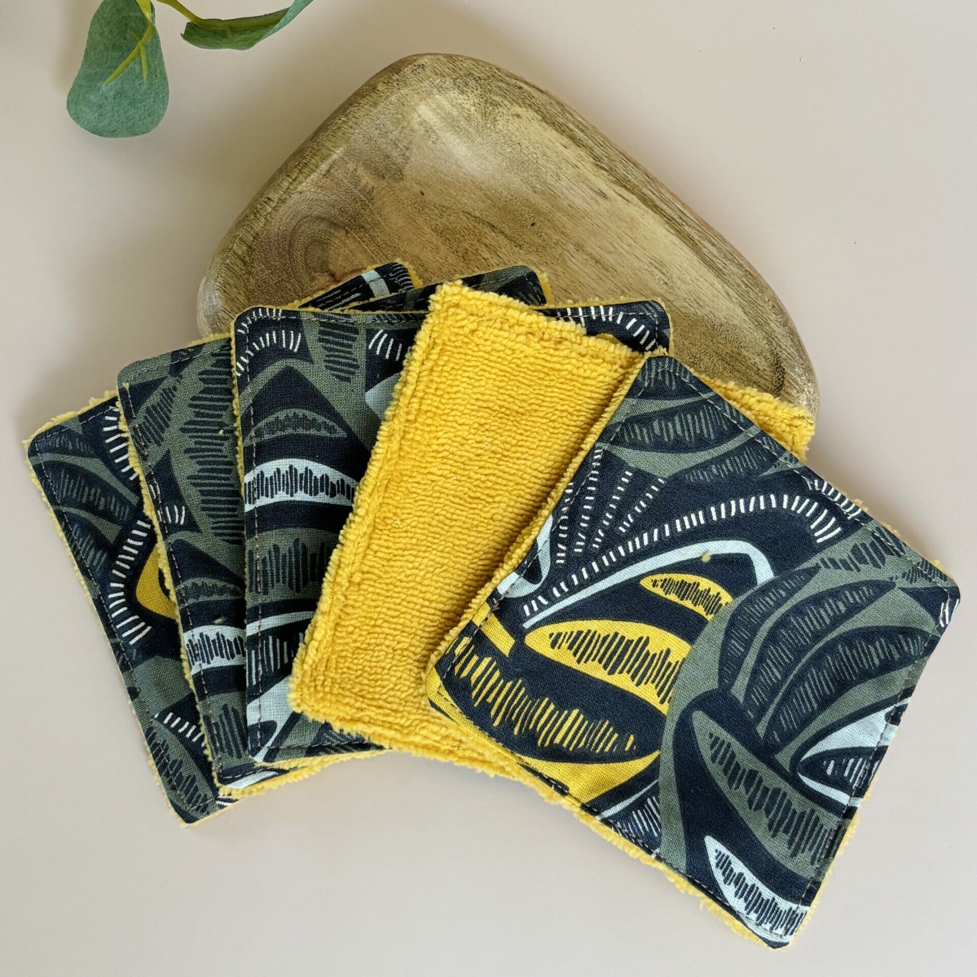 lingettes feuillage lingettes lavables en tissu
